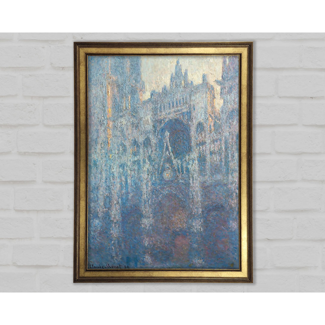 Das Portal der Kathedrale von Rouen im Morgenlicht von Monet - Einzelne Bilderrahmen Kunstdrucke