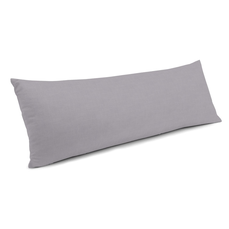 Housse de coussin rectangulaire et insert, 14 po x 48 po, Gris mauve