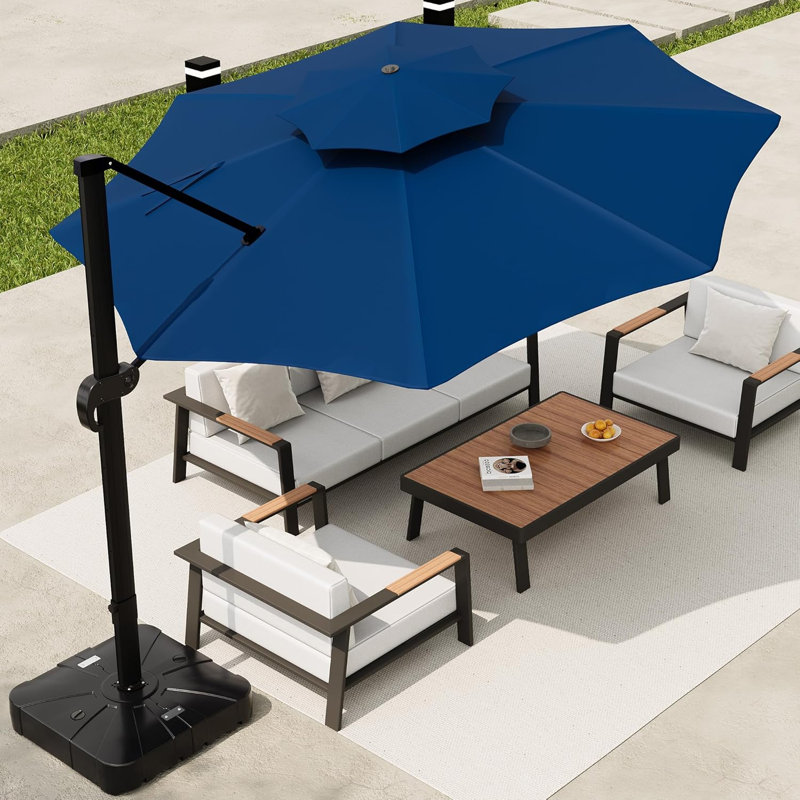Parasol de patio en porte-à-faux 10 x 10 pi, Marine