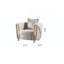 Chaise en velours revêtue de bois beige