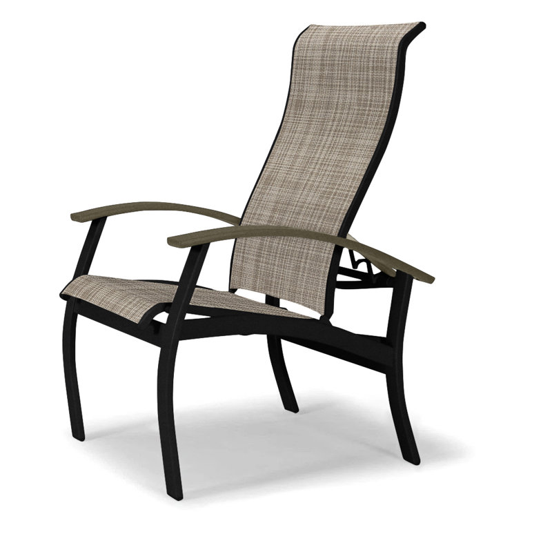 Chaise de patio Askar, Beachwood, Bristol taupe Sunbrella®, Noir texturé