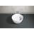 Kingston Brass Arcticstone 45-Inch Solid Surface Round Double Ended Freestanding Tub with Drain