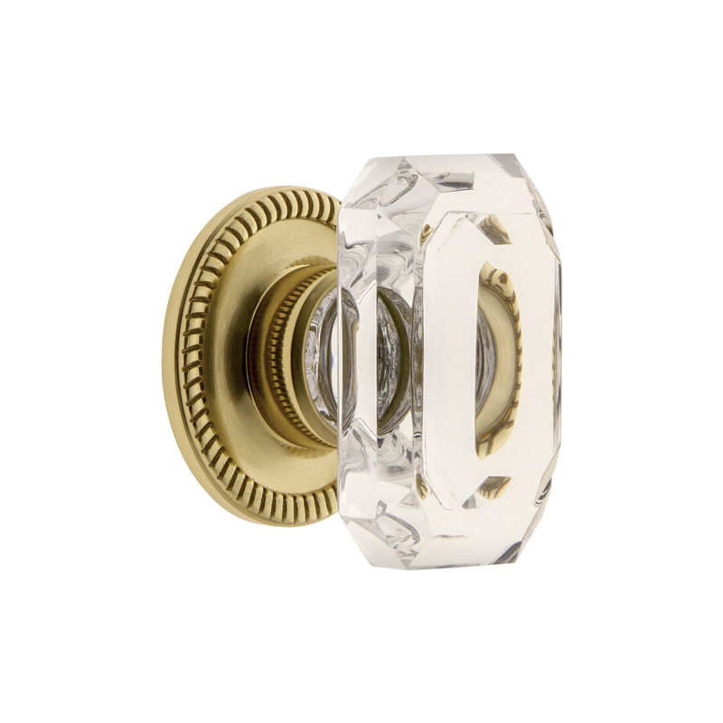 Baguette Rectangular Knob, Polished Brass