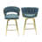 26" Swivel Bar Stools Set Of 2 – Suede Upholstered Counter Stools With Woven Backrest, Metal Base & Footrest-398607423