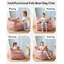 Fauteuil à billes en velours côtelé pour enfants avec poche latérale, petit canapé en mousse-10863390
