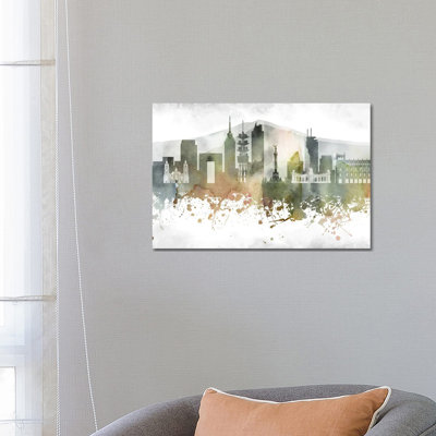 Mexico City Skyline 1 Piece Wrapped Canvas Painting