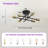 Hannah-Jayne 18.5'' Sputnik Modern Linear Flush Mount Lighting for Small Rooms (Set of 2)