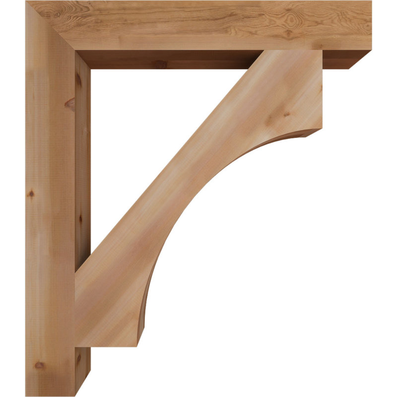 Support lisse en bloc de cèdre rouge occidental l 5 1/2 po x P 42 po x H 48 po, Cèdre rouge de l'Ouest (lisse)