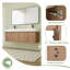 Ensemble de meuble-lavabo double mural 59,17 po Bronnen