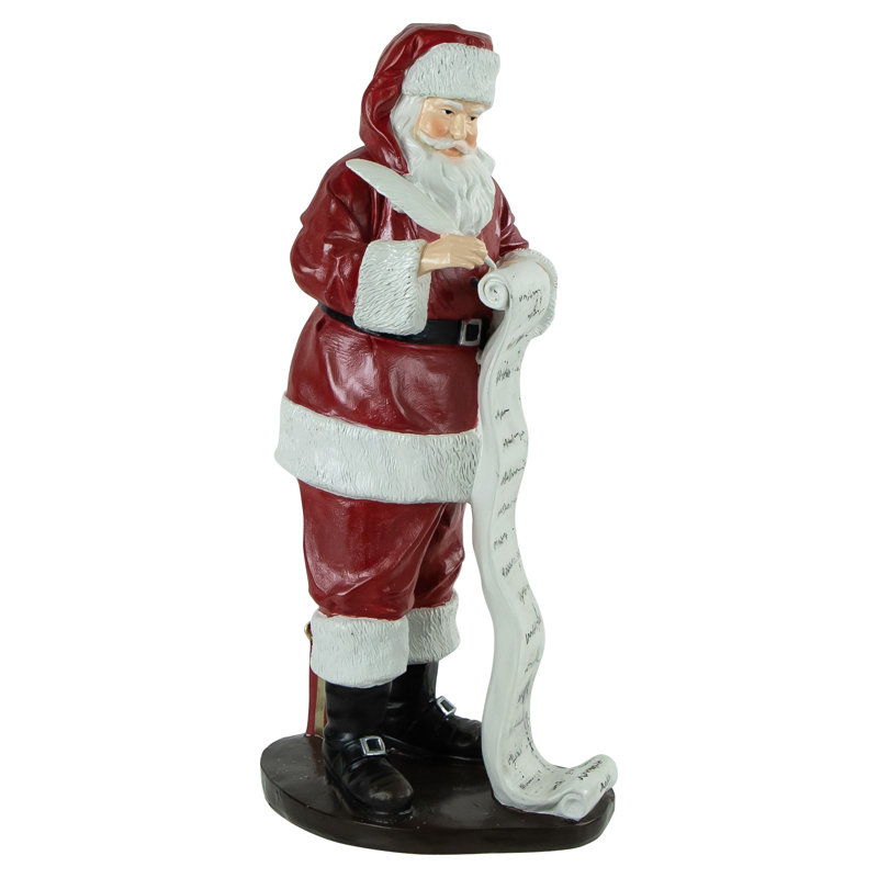 Décoration de Noël 14,5 "Père Noël avec liste coquine ou belle