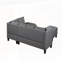 Canapé, chaise et repose-pieds 104,5 po, gris