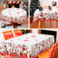 1 Edelen rond / rectangulaire en polyester 1pc, Edelen de Noël avec pin, bonhomme de neige, camion, bord embosé, décorations de Noël pour table à manger, décoration de table de fête de fête, cadeau de fête parfait
