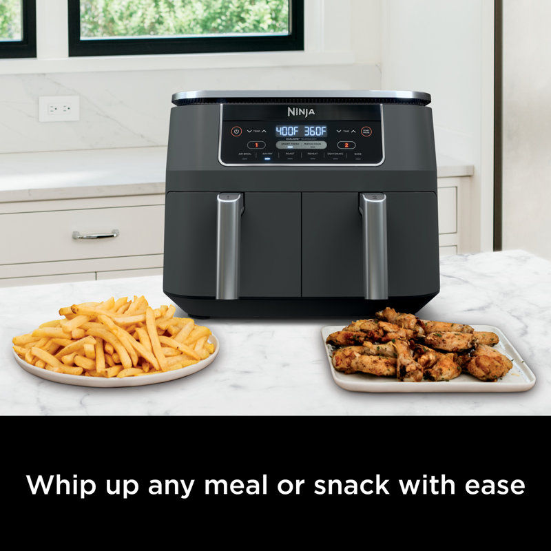 Ninja 8-Quart Dual Basket Electric Air Fryer with Digital Control