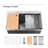 Dark Grey 33"X22"X10" Undermount Stainless Steel Kitchen Sink. Single Bowl With Accessories, Quick Drainage Potential, Constructed Grey, Appendages, Capacity, Construction Quality