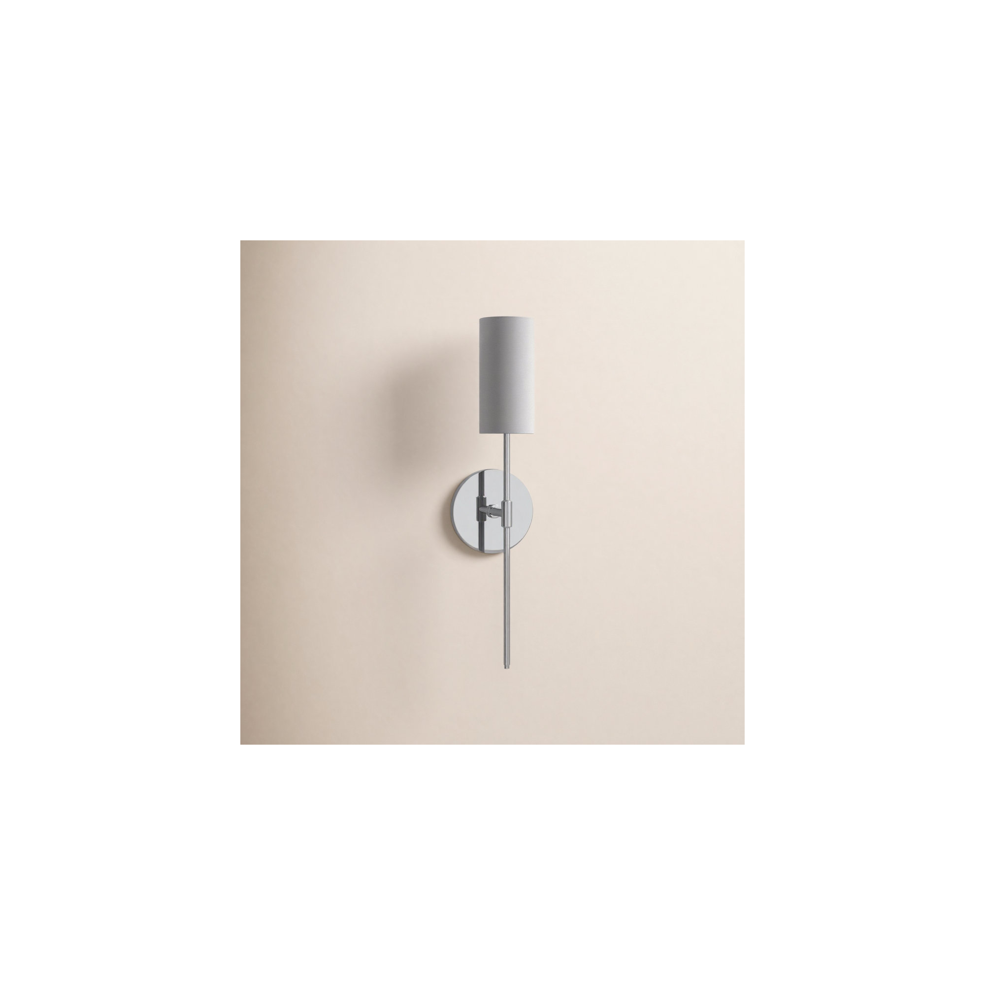 Single Light Dimmable Wallchiere, Polished Nickel