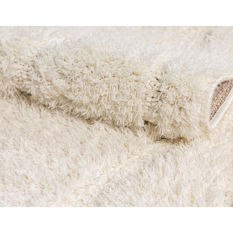Lattice Shag Bone Area Rug, Runner 2' x 6'7"
