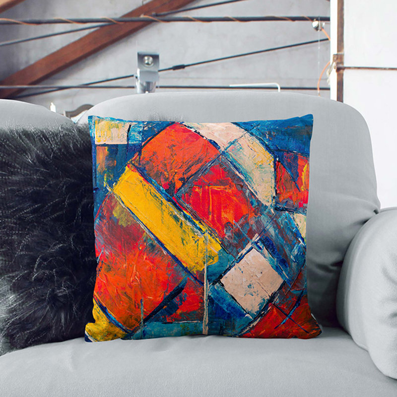 Square Throw Cushion, White, 55 x 55 cm