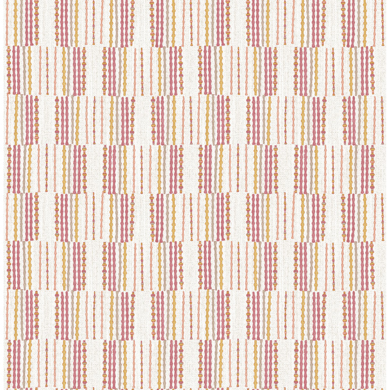 Stonington 10.06m x 52.07cm Semi-Gloss Wallpaper Roll, Orange