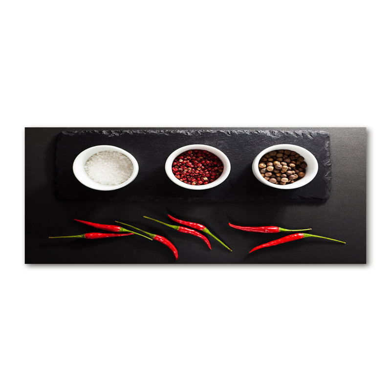Spices And Chilli - Wrapped Canvas Print, Glass, 70cm H x 100cm W