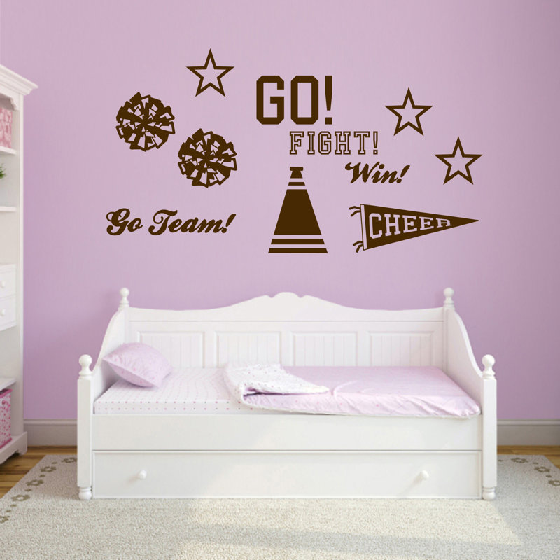 Hebb Text & Numbers Non-Wall Damaging Wall Decal, Chocolate Brown