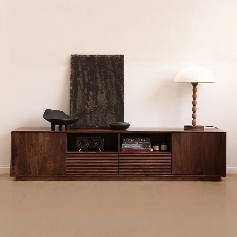Simple And Creative Solid Wood TV Stand