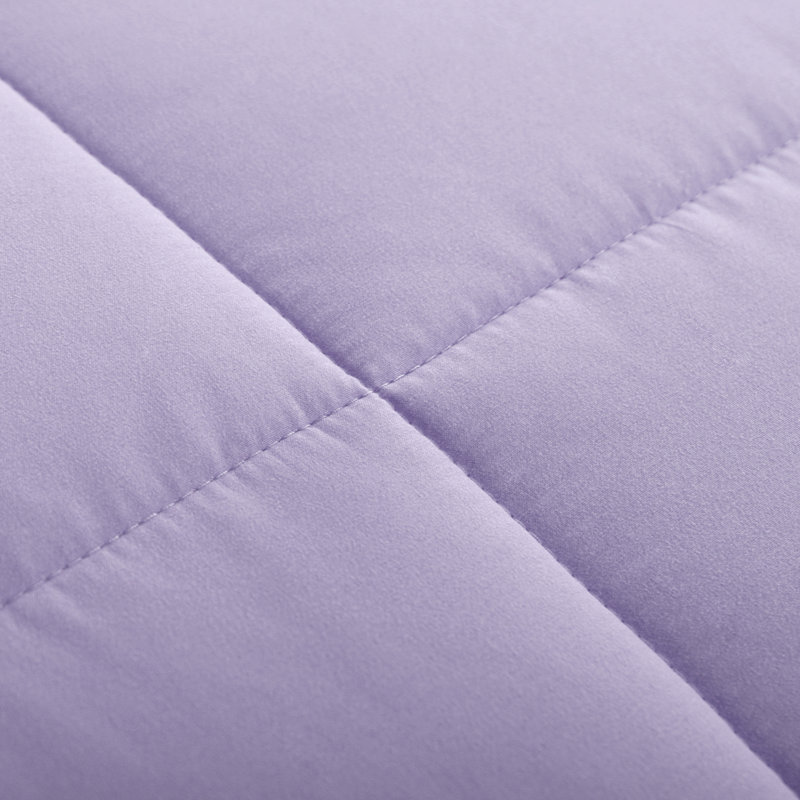 Ensemble d'édredon en microfibre 5/7-pièces , Édredon de grande taille et 6 pièces supplément, Lavande / Gris clair