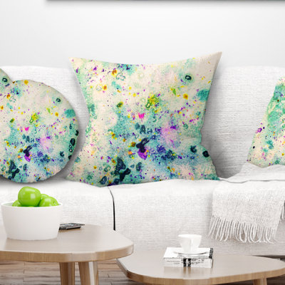 Éclaboussure de couleur - coussin à imprimé floral