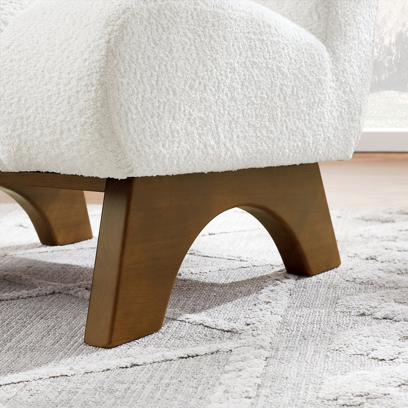 Brinlei 64cm Wide Tufted Lounge Chair, Off White