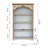 47x17.5x82.5" Large Five-tiered Wooden Bookshelf With Arched Top And Earthy White And Beige Finish