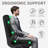 Fabric Office Gaming Chair, Ergonomic High Back Desk Chair, Big and Tall Executive Chair Height Adjustable with Footrest Lumbar-1360075889