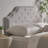 Button tufted design headboard with nailhead trim-2020287270