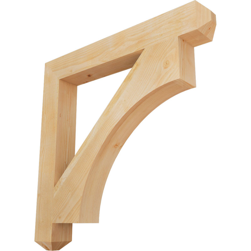 H 6 po x P 6 po Support en bois / corbeau, Sapin de Douglas, H 46 po x l 6 po x P 46 po