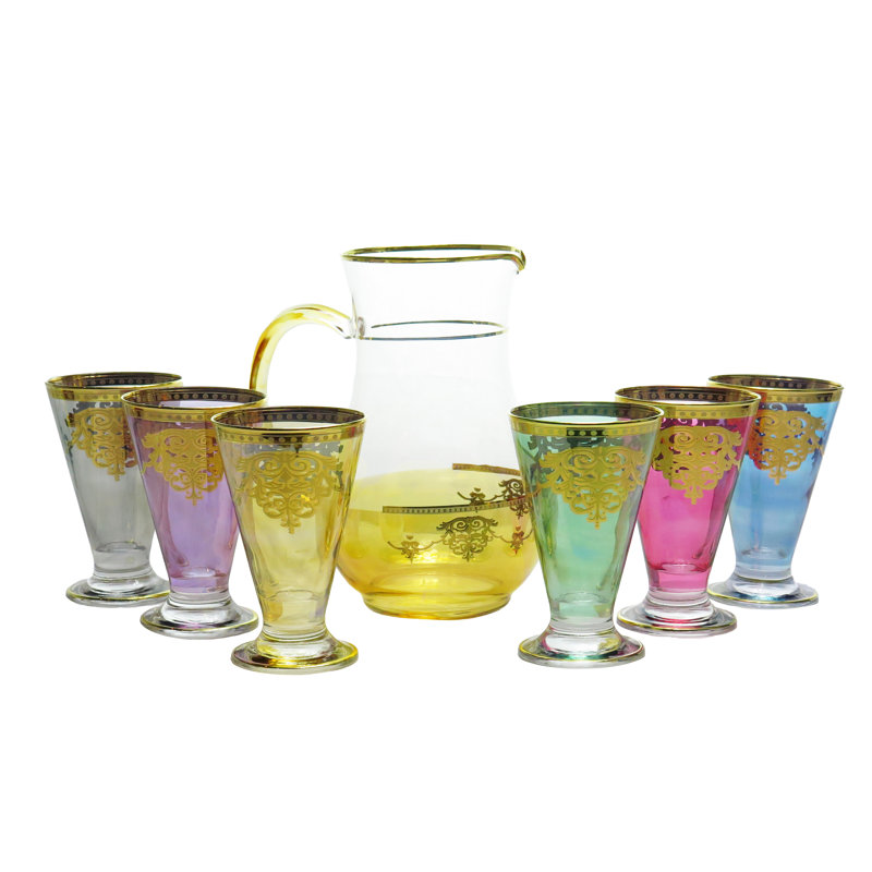Shanae Glass 7 - Piece Beverage Serving Set