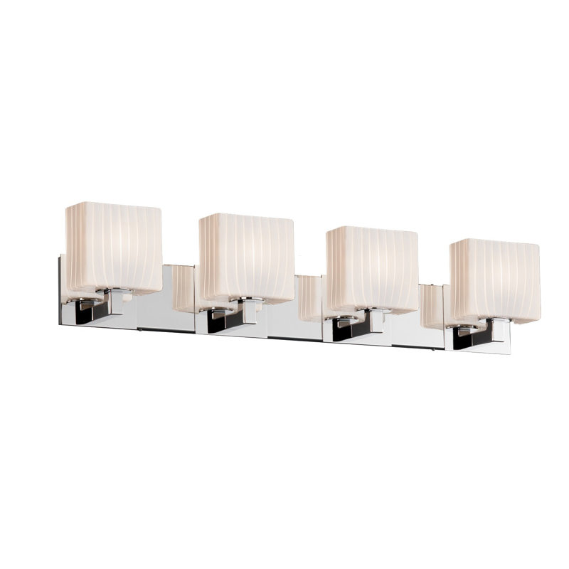 Casson 4 - Light Vanity Light, Matte Black, Opal