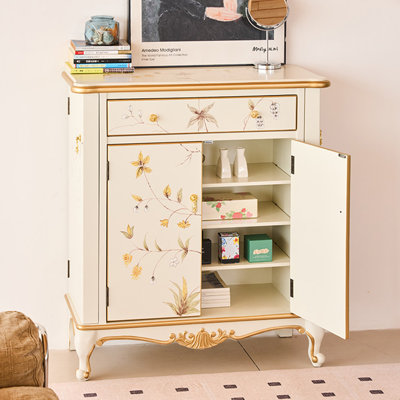 Armoire de rangement décorative peinte à la main
