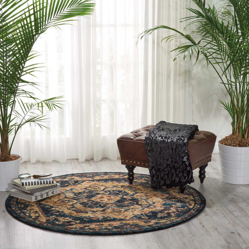 Oriental Indoor Rug, Round 5'