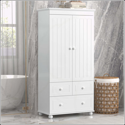 Grande armoire de rangement polyvalente avec plusieurs compartiments pour divers espaces