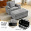 Fauteuil d'appoint avec canapé et repose-pieds-555619966