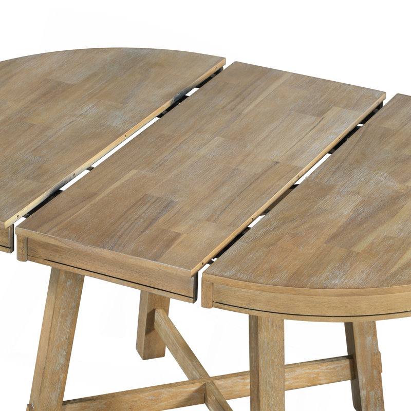 Ensemble de table de salle à manger 5 pièces Farmhouse, Natural Wood Wash