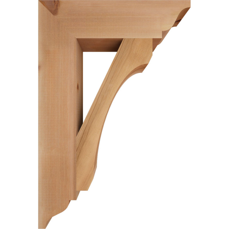Support en bois rustique traditionnel BKTLEC01, Cèdre rouge de l'Ouest (lisse), H 24 po x l 3,5 po x P 16 po