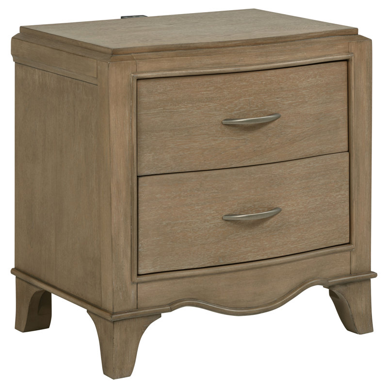 Revello 2-Drawer Nightstand Bedside Table Washed Mango