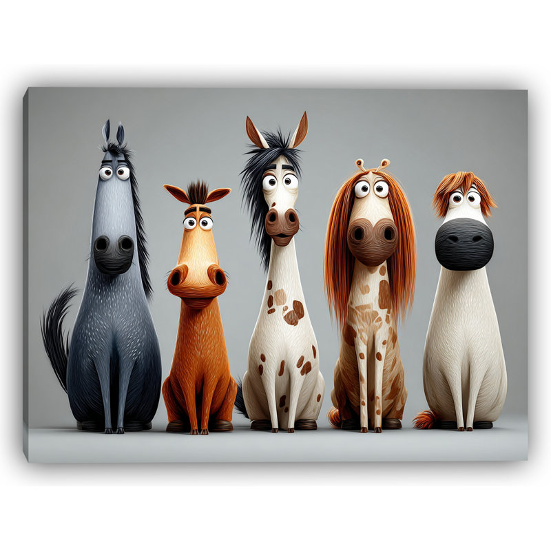Barnyard Posse - Art mural sur toile tendue, H 16 po x l 24 po