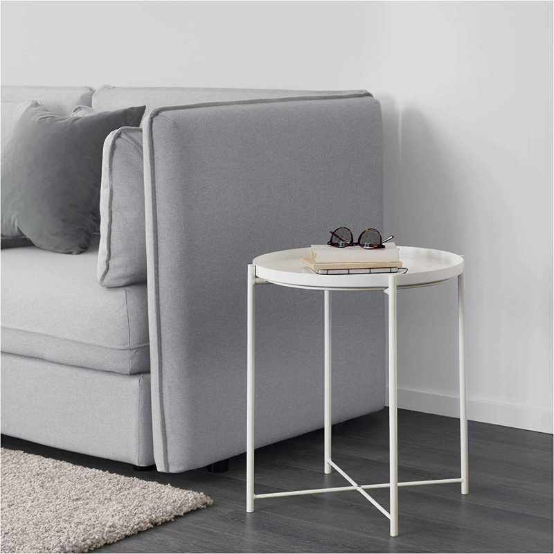 Table de bout à plateau supérieur, Blanc