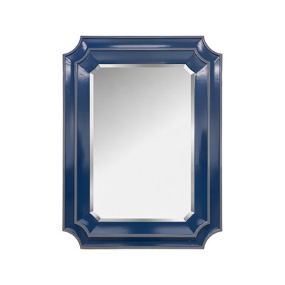 Ethan Scalloped Mirror Navy