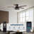 52 Inch Flush Mount Ceiling Fans With Lights And Remote Control Low Profile Farmhouse Ceiling Fan Black-315229032-314966849
