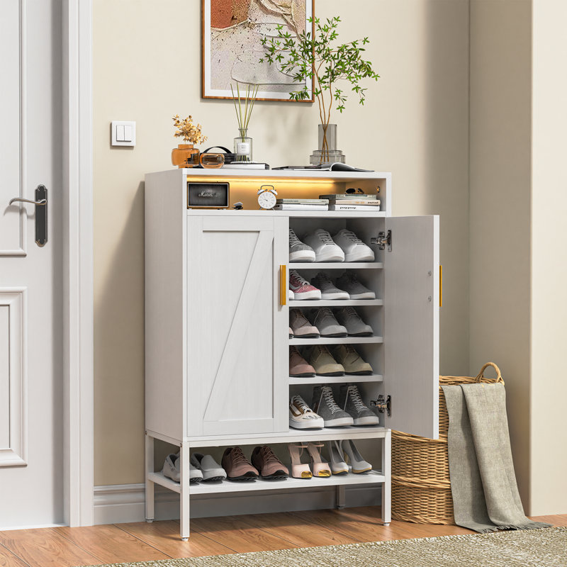 Armoire de rangement à chaussures 24 paires srming, Blanc