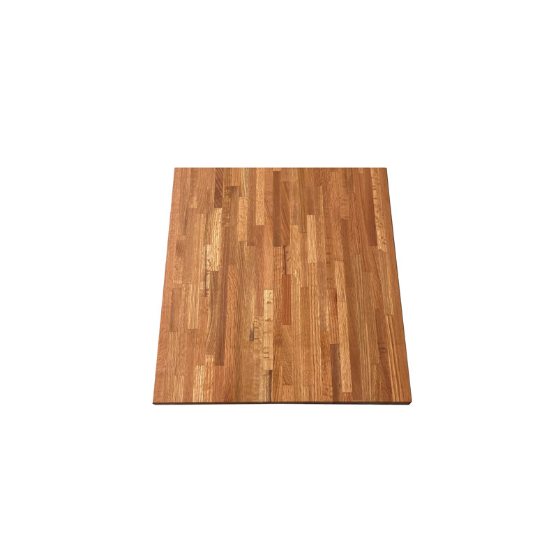 Dessus Knya Butcher Block, 1,5 po x 26 po x 26 po, Chêne rouge