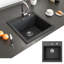 Dakota Fields Carneal 510mm W Single Bowl Granite Kitchen Sink-2103108508
