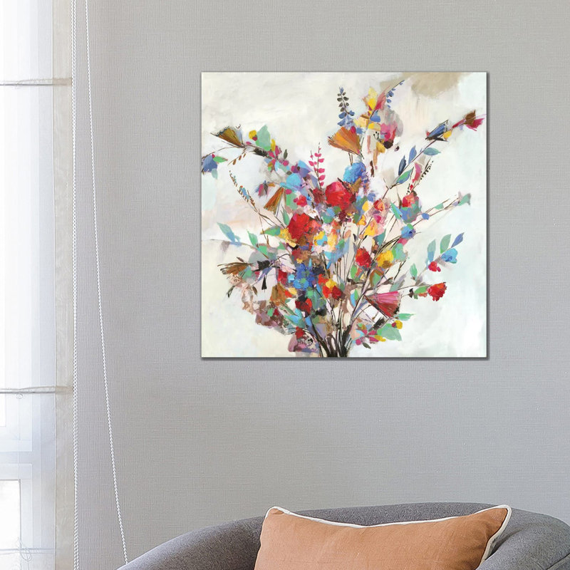 "Spring bouquet" par Allison Pearce, reproduction d’art, Toile tendue, Pas de tapis, H 26 po x l 26 po x P 1,5 po