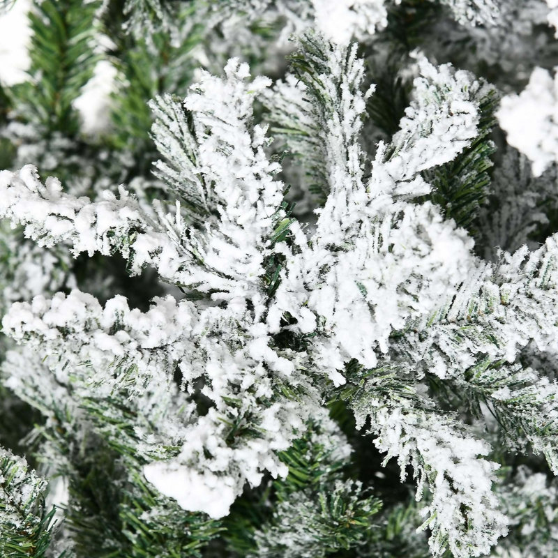 Arbre de Noël artificiel enneigé 9 pi avec branches réalistes, vert